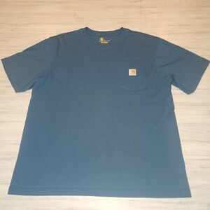 Carhartt Short Sleeve Pocket T-shirts Men's Two Pack Blue And Gray Size Large